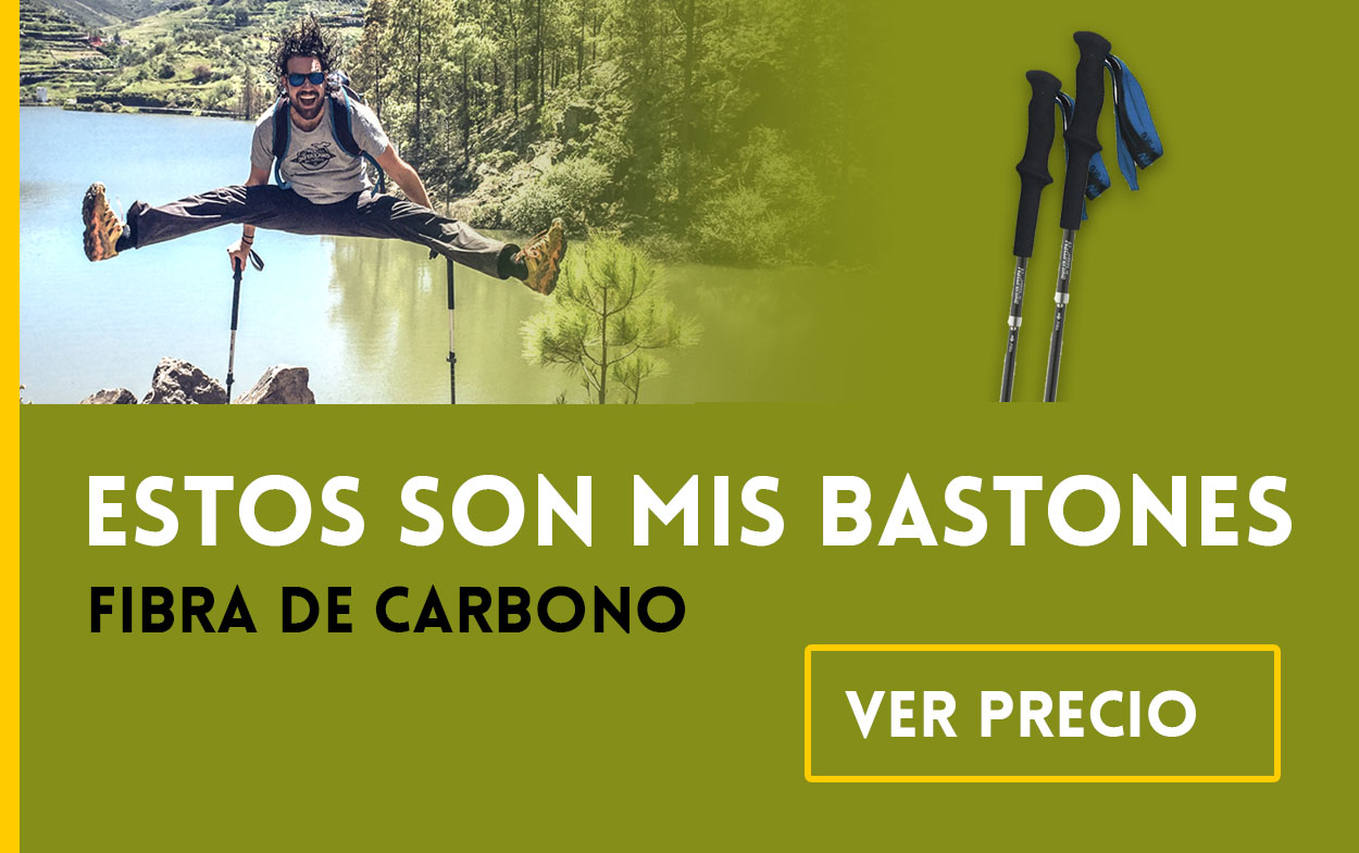 bastones de senderismo de fibra