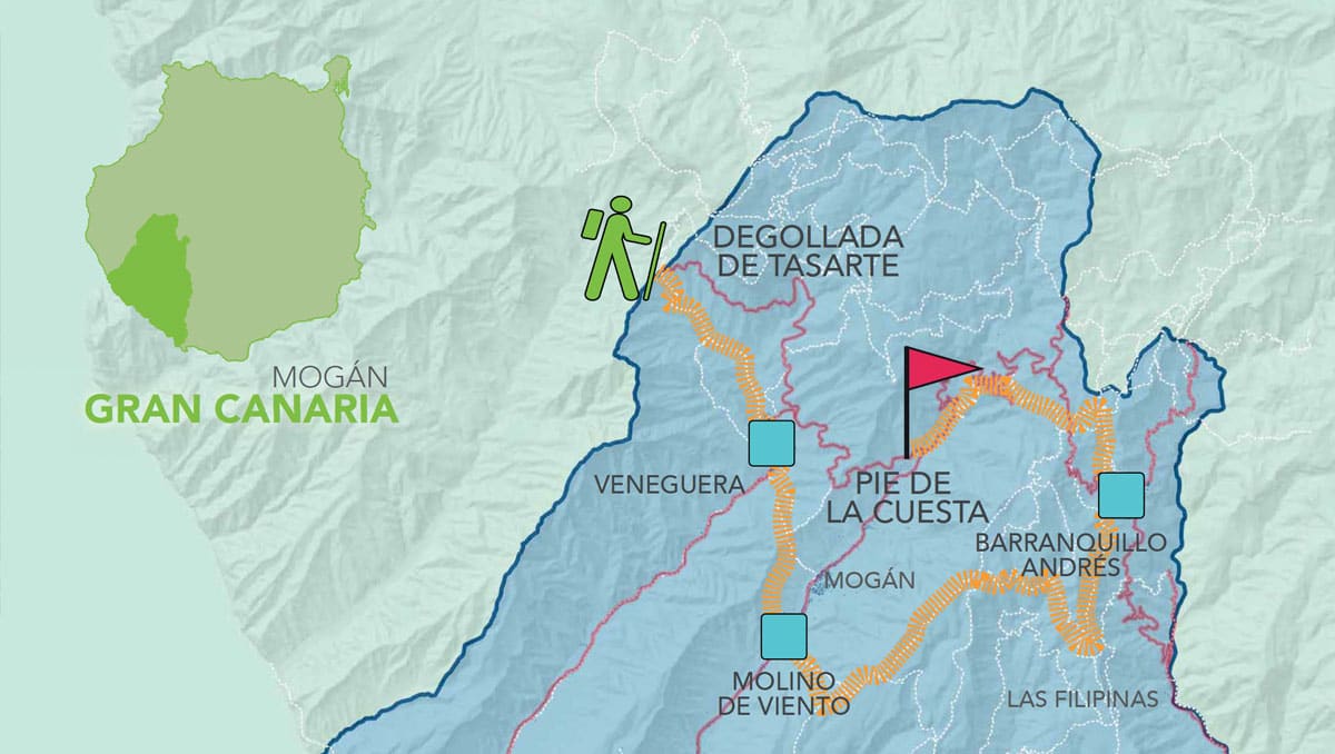 mapa de ecotur senderismo mogan